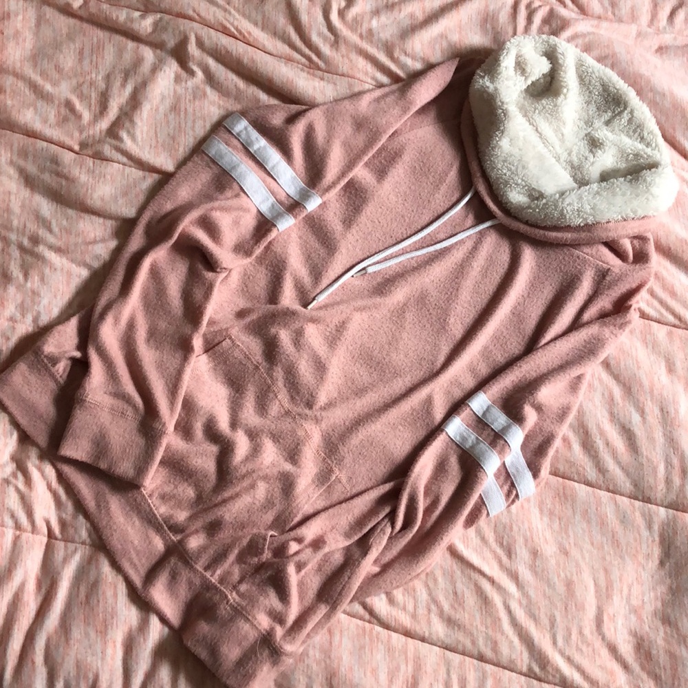 Soft pink pull over